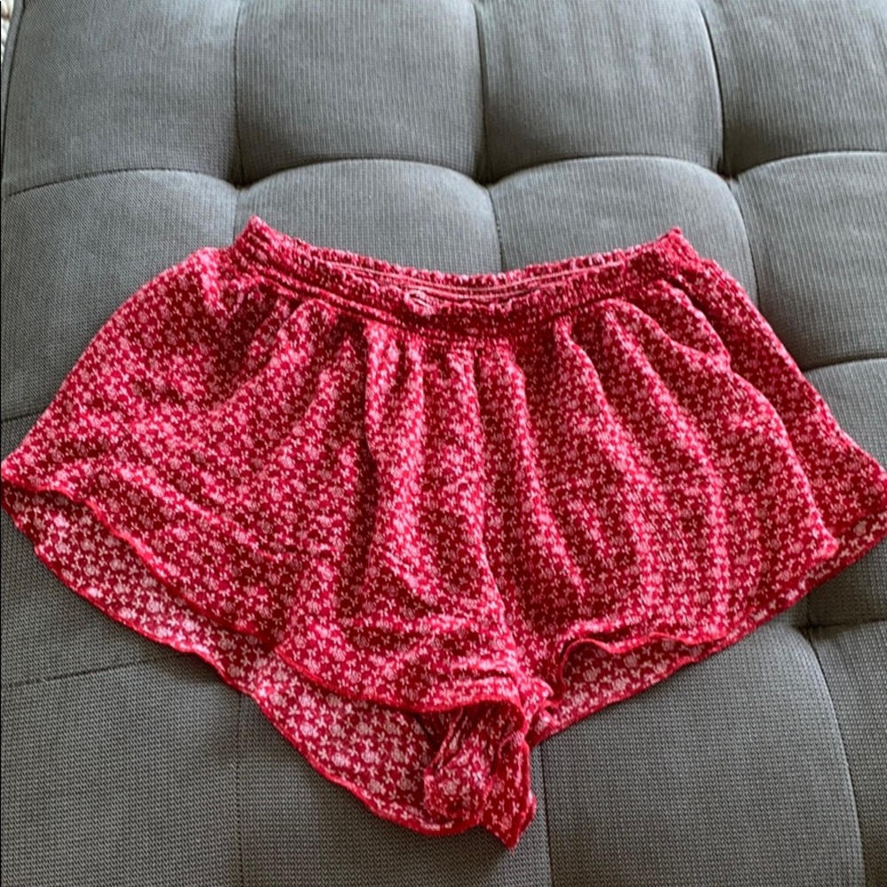 Brandy Melville short - red & white floral.